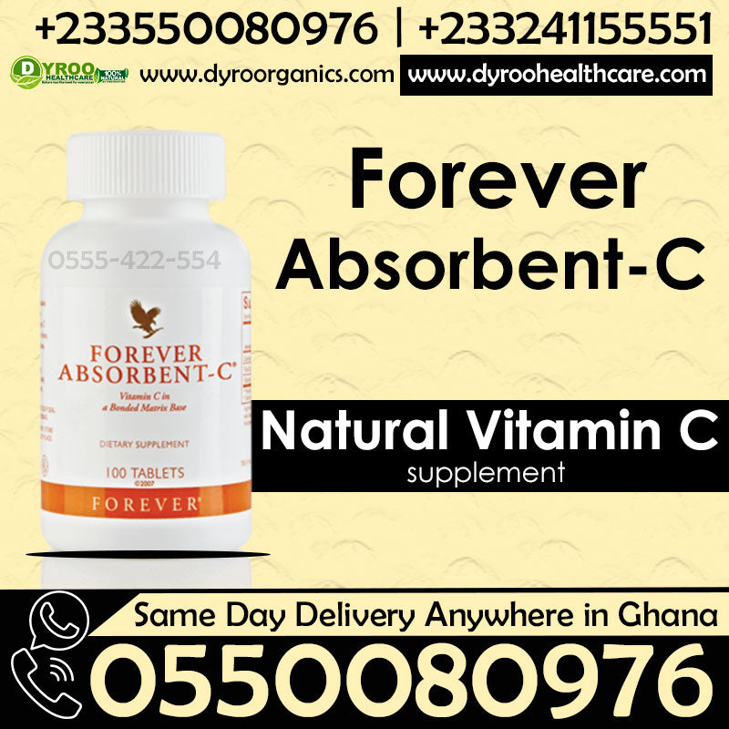 Dyroo Naturals Absorbent C 100 tablets in a bottle, showcasing the dietary supplement tablets for immune support.