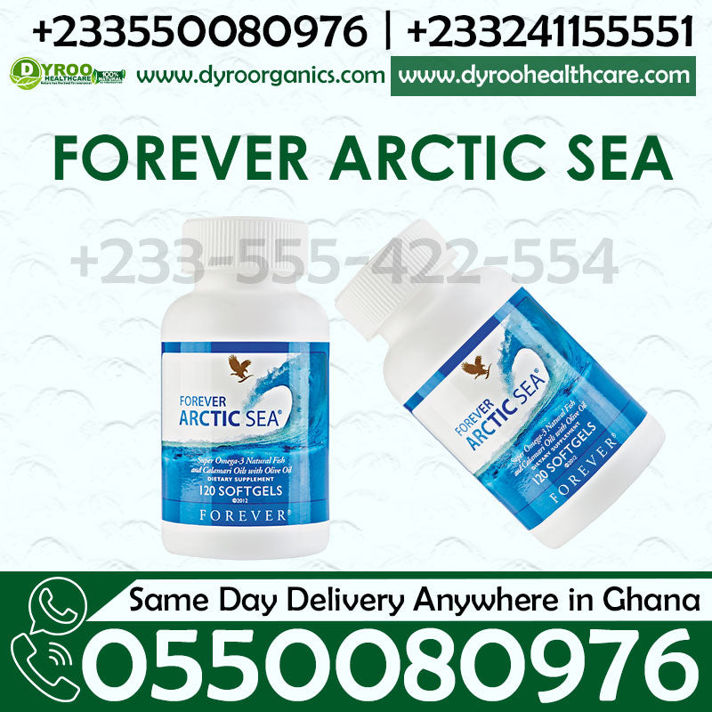 Dyroo Naturals Forever Arctic Sea 120 softgels bottle with softgel capsules, omega-3 fish oil supplement for heart and brain health