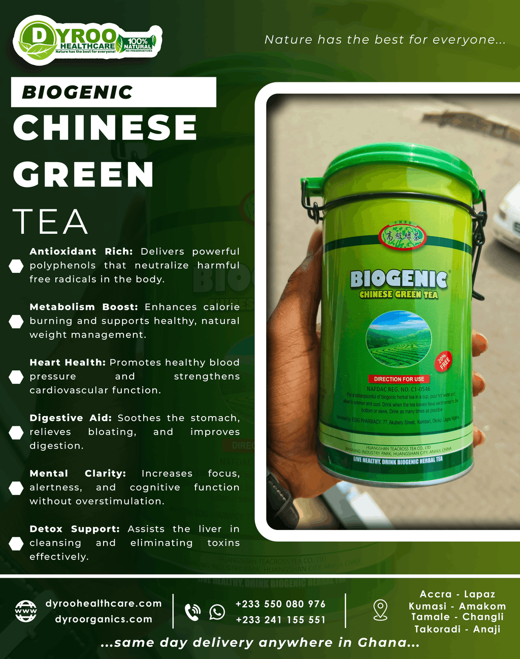 Biogenic Chinese Green Tea b/s