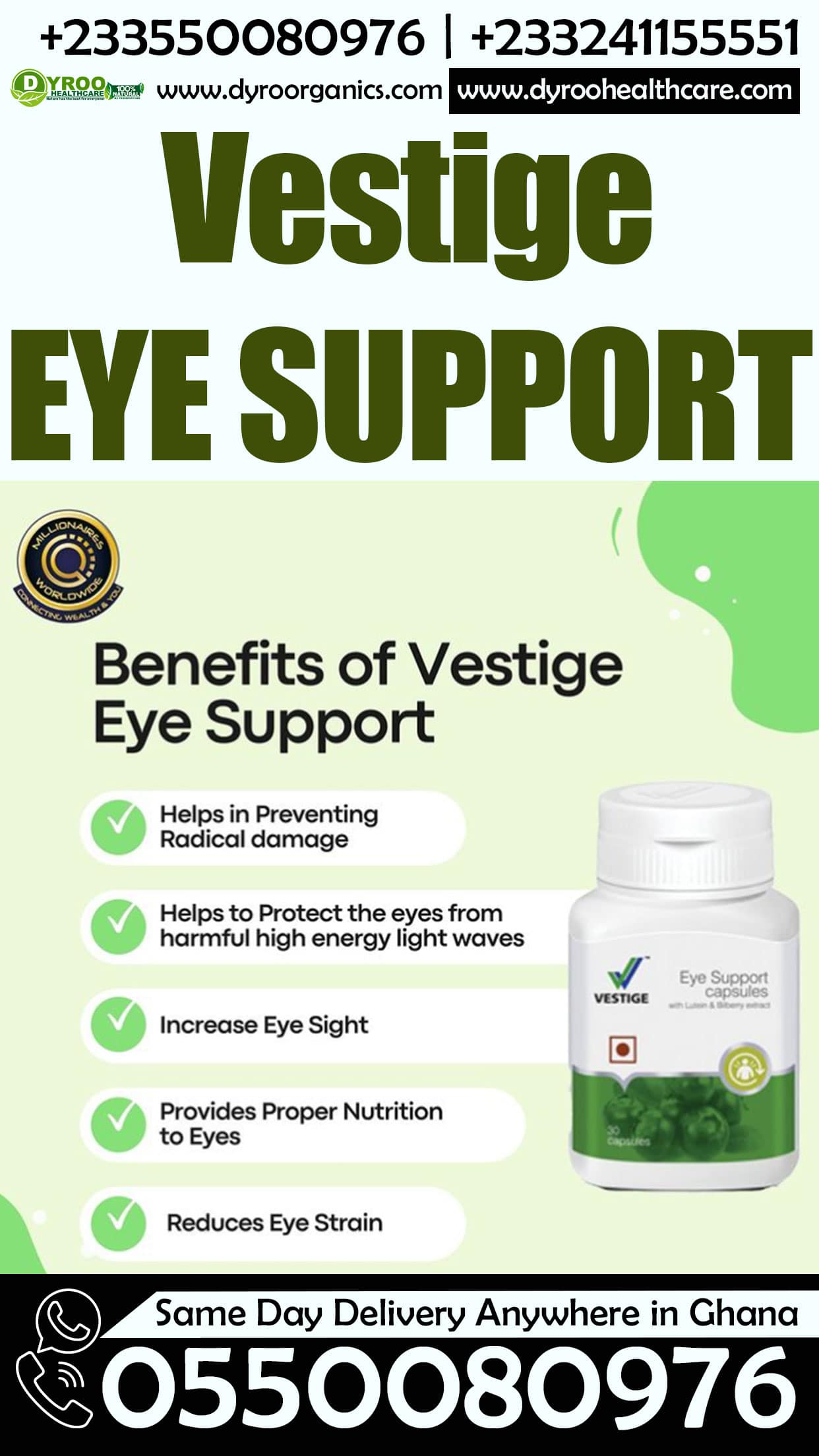 Benefits Vestige Eye Support Capsules