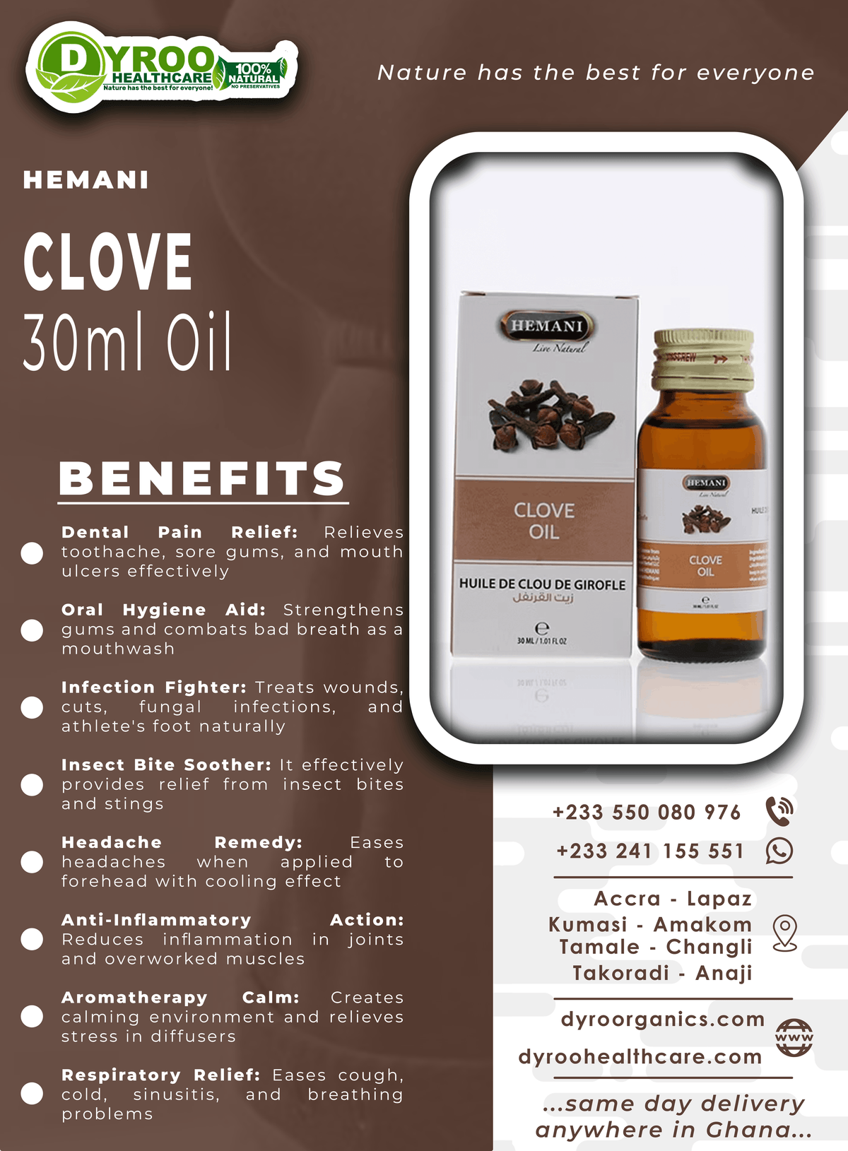 Benefits of Hemani Clove Oil