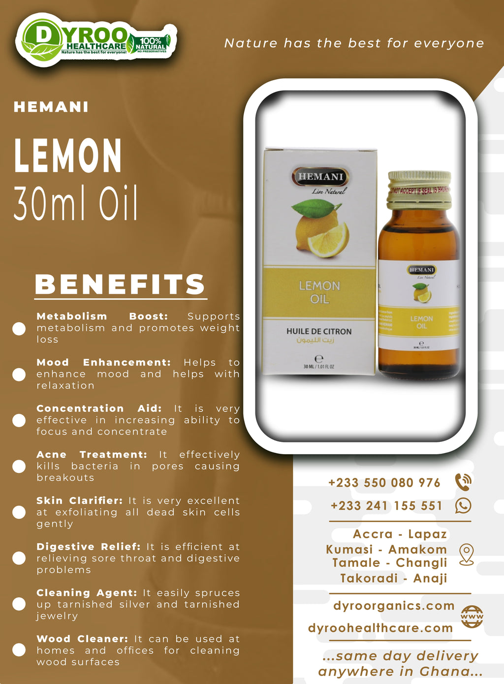 Benefits of Hemani Lemon Oil
