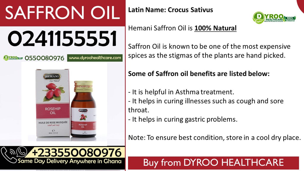 Benefits of Hemani Saffron Oil