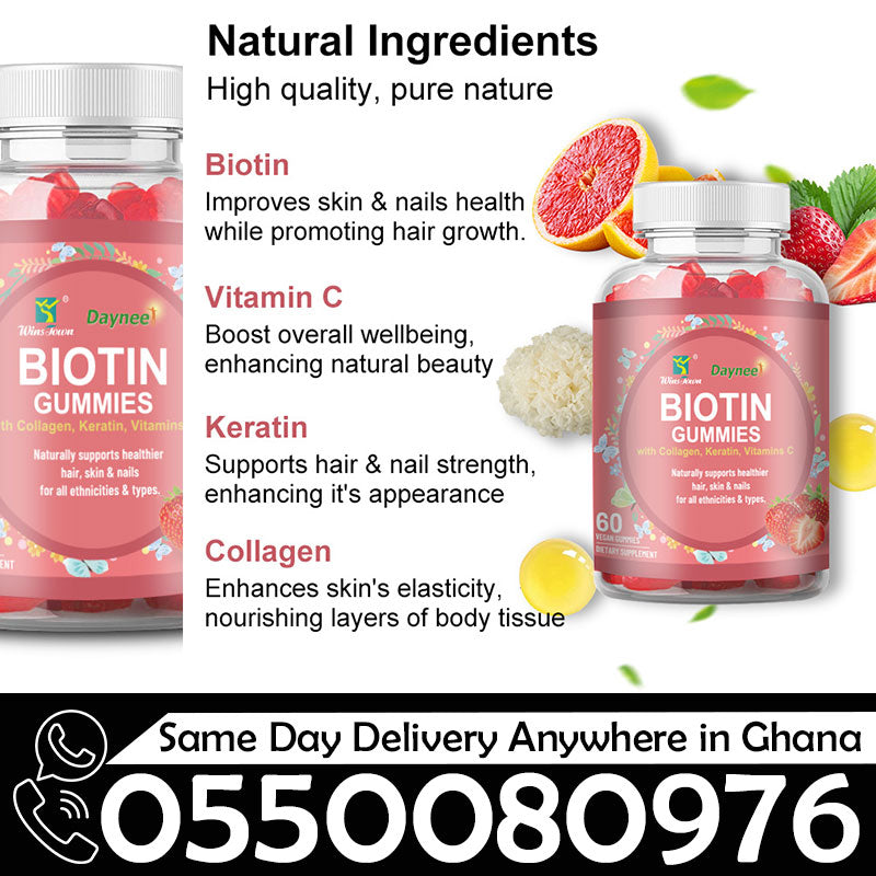 Biotin Gummies with Collagen, Keratin & Vitamin C