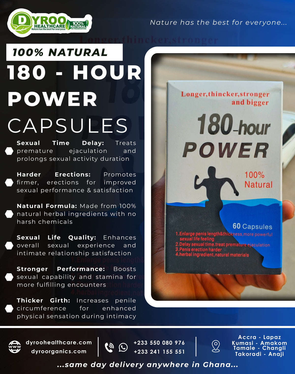 Buy 180 Hour Power Capsules Takoradi