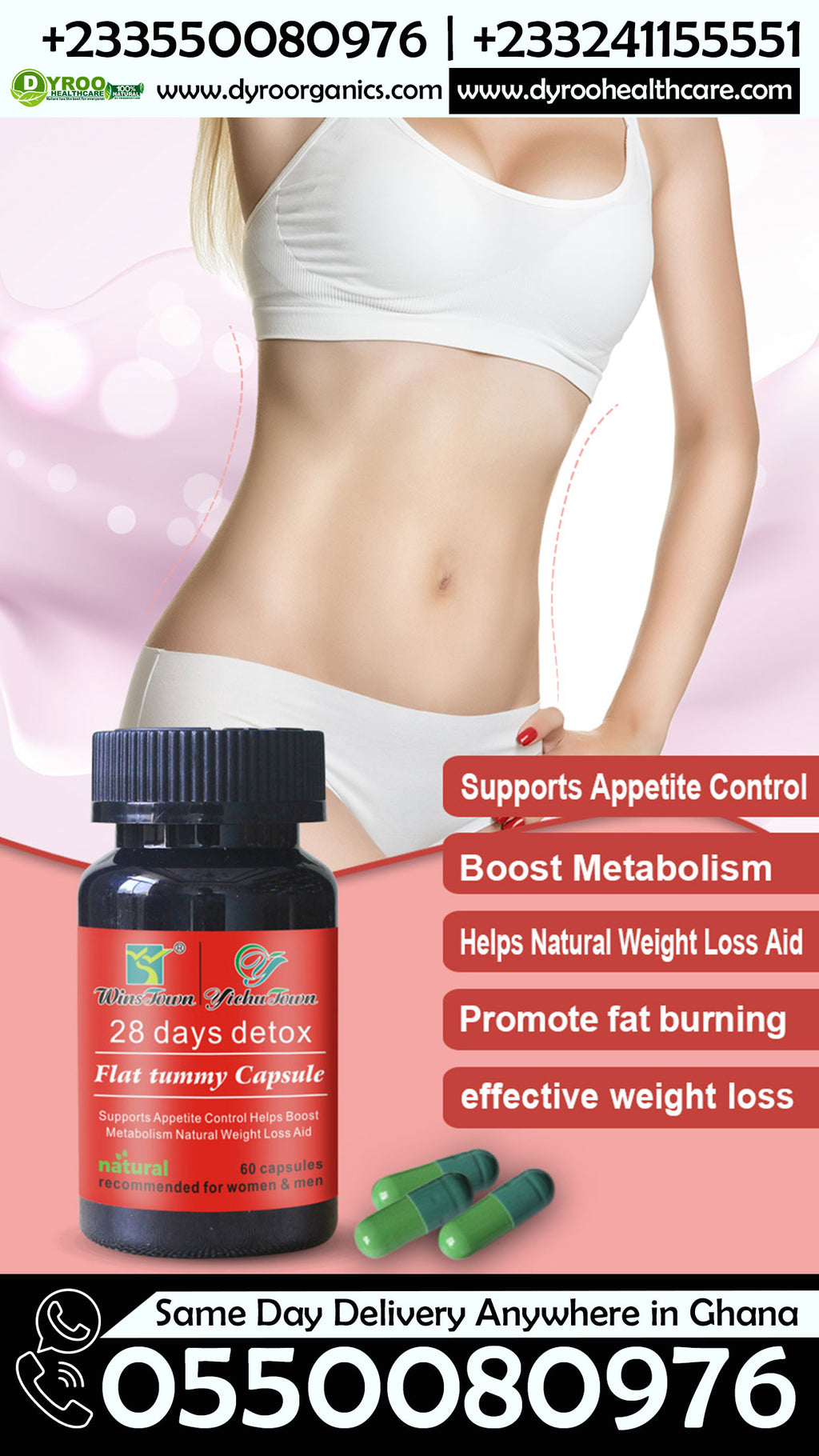 Buy 28 Days Detox Flat Tummy Capsules in Takoradi