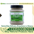 Organic Dr Herbalist Gotu Kola Powder by Dyroo Naturals in a 100g package, showing the fine green powder in a clear container.