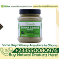 Organic Senna Leaves Powder by Dyroo Naturals, 100g, showing fine green herbal powder in a clear container.