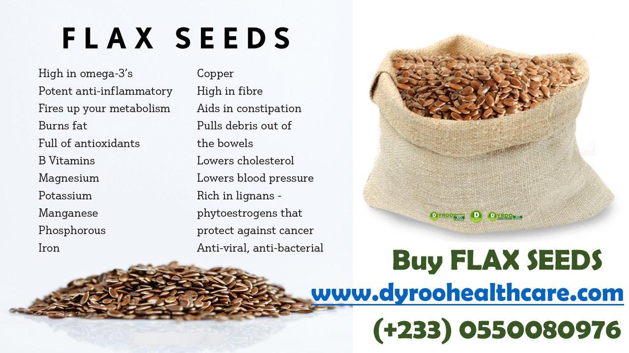 Organic Dyroo Naturals Hemani flax seeds powder in a jar, showing the finely ground flax seed powder for health benefits.
