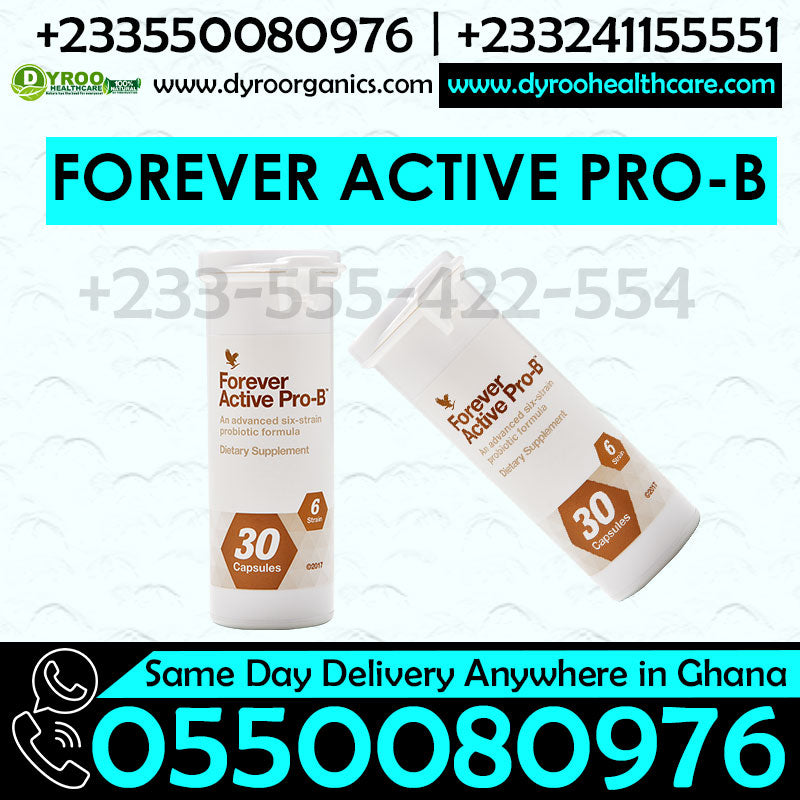 Dyroo Naturals Forever Active Pro-B 30 softgels showing the softgel capsules arranged in a row.