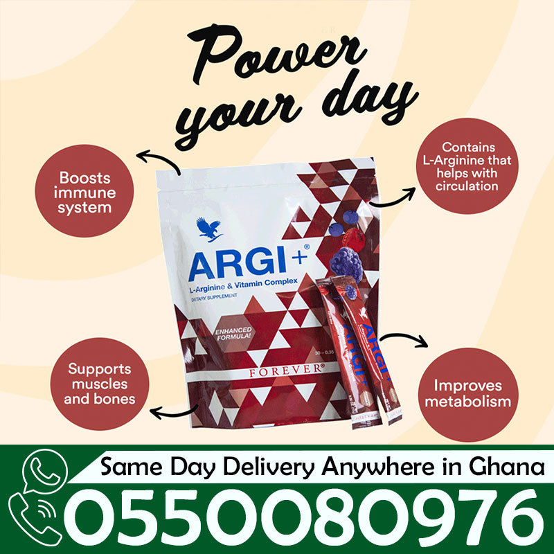 Dyroo Naturals Forever L-arginine supplement bottle labeled Argi Plus, with supplement facts and branding visible.