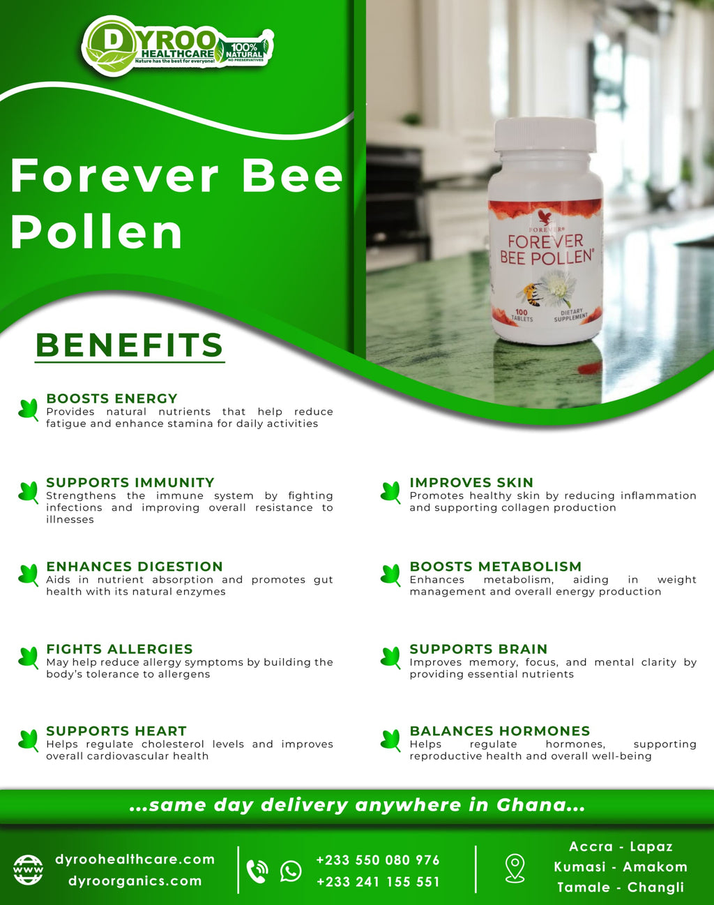 Forever Bee Pollen Benefits