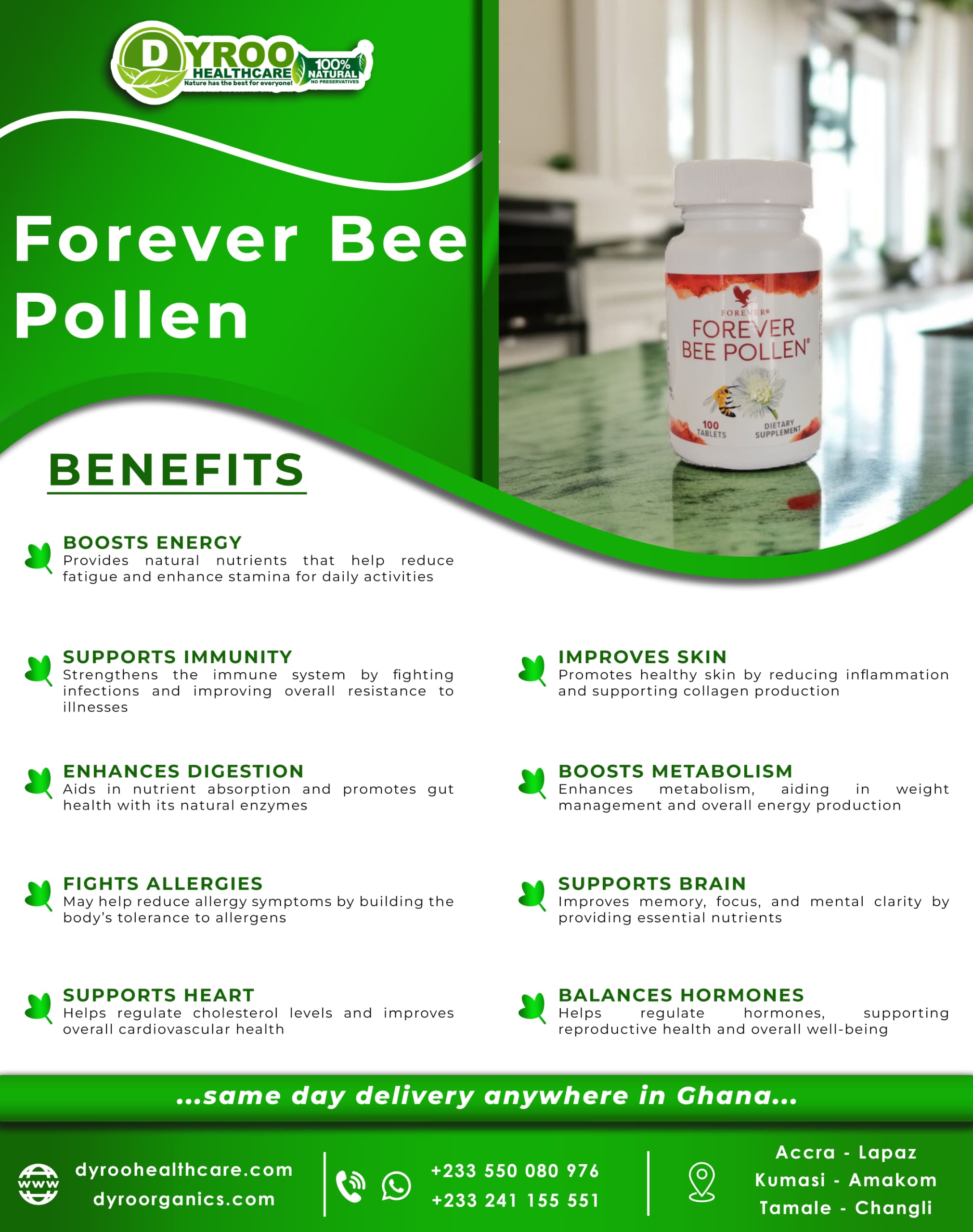 Forever Bee Pollen Benefits