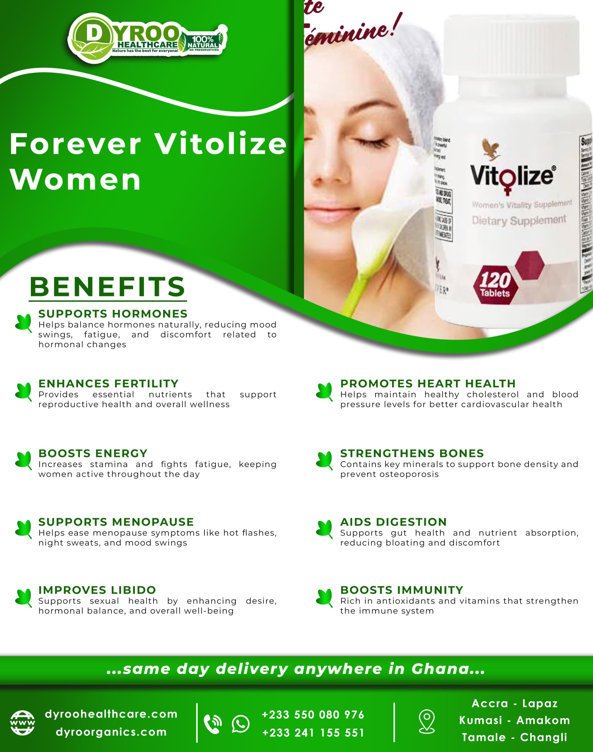 Forever Vitolize Women Benefits