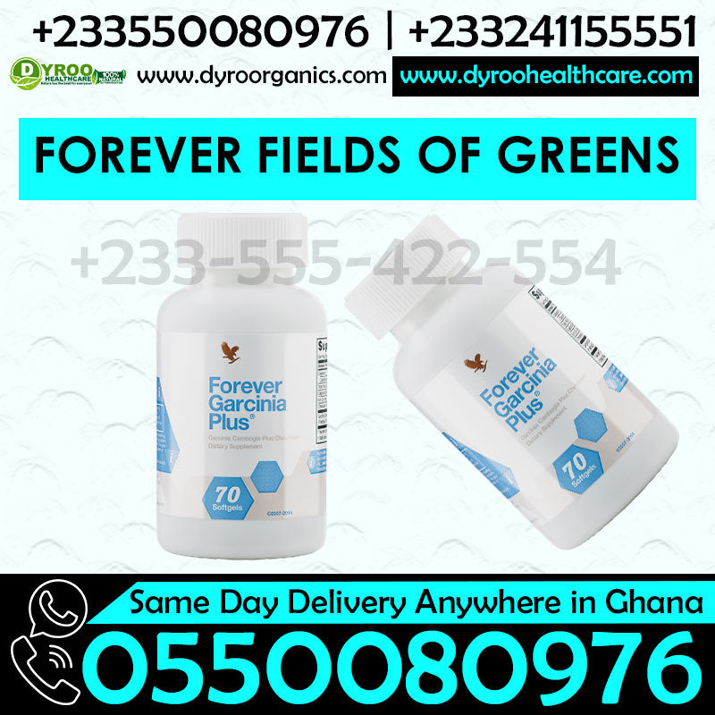 Dyroo Naturals Forever Garcinia Plus 70 softgels bottle, showing the supplement packaging with green and white label design.