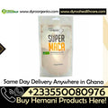 Organic Hemani Super Maca Powder 150g in a clear plastic bag, showing the light brown powdered supplement from Dyroo Naturals.