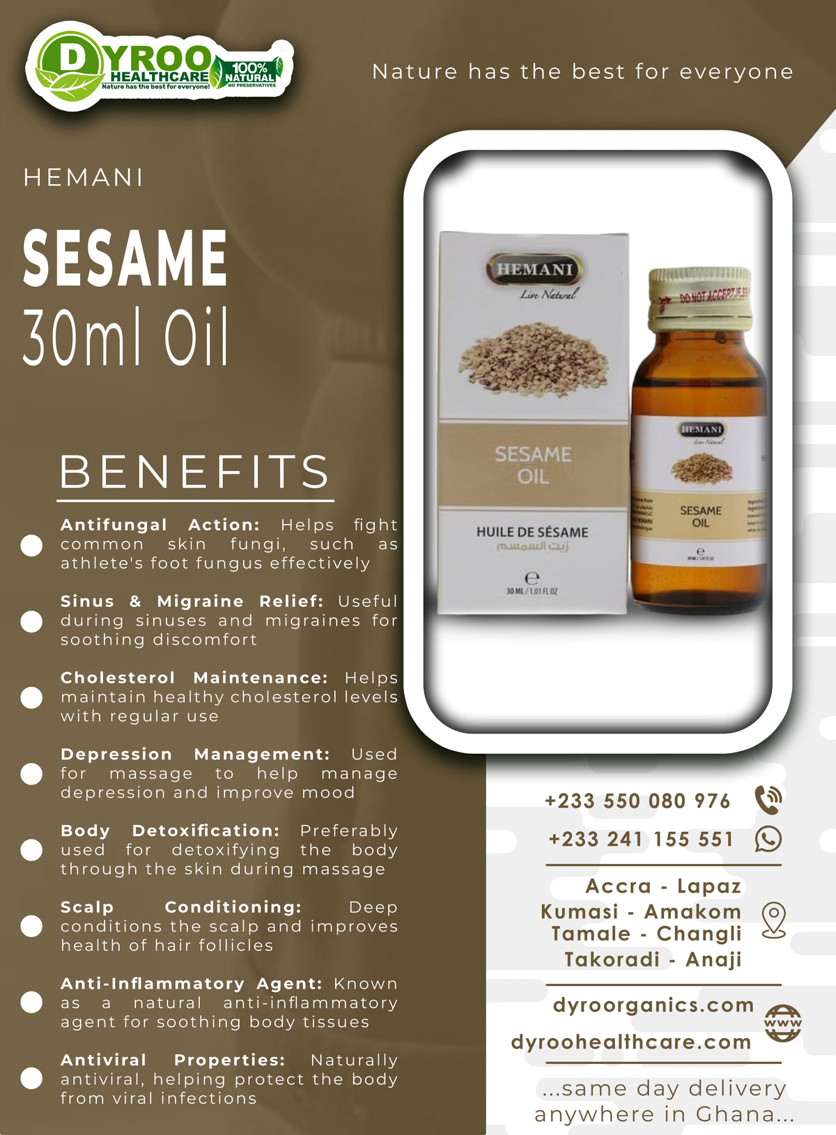 Hemani Sesame Oil 30ml