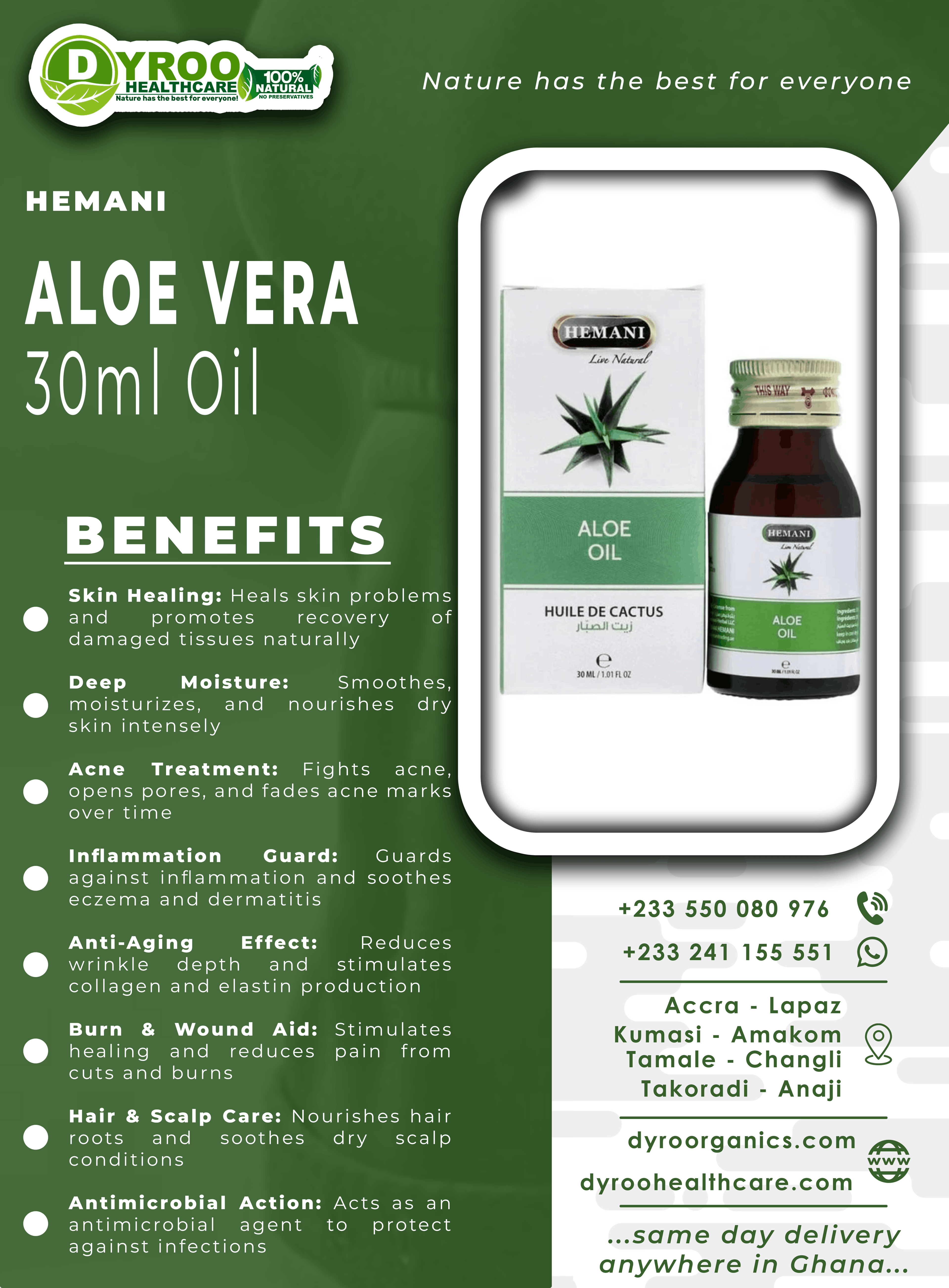 Hemani Aloe Vera Oil Ghana