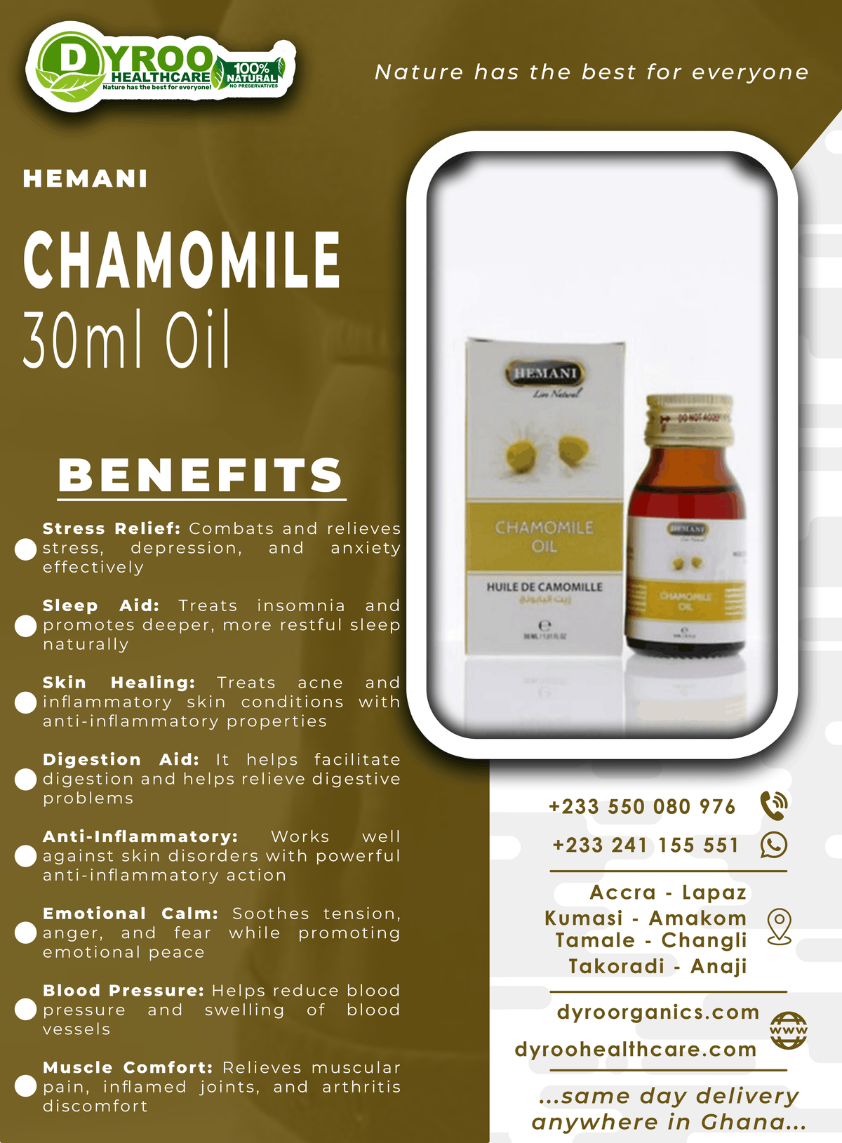 Hemani Chamomile Oil Benefits