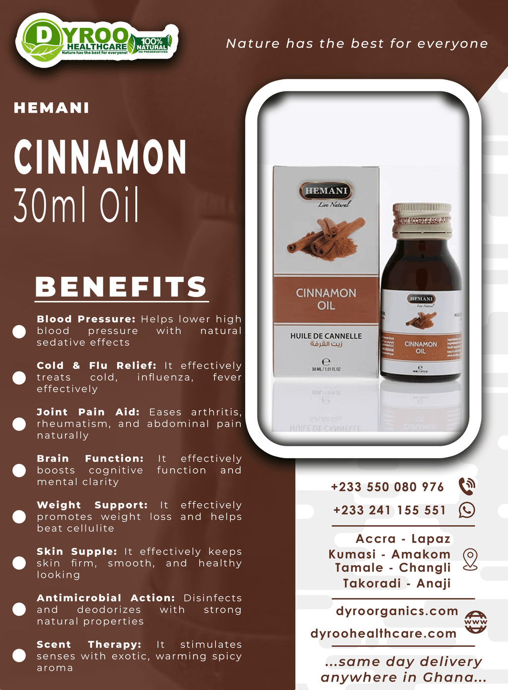 Hemani Cinnamon Oil Benefits