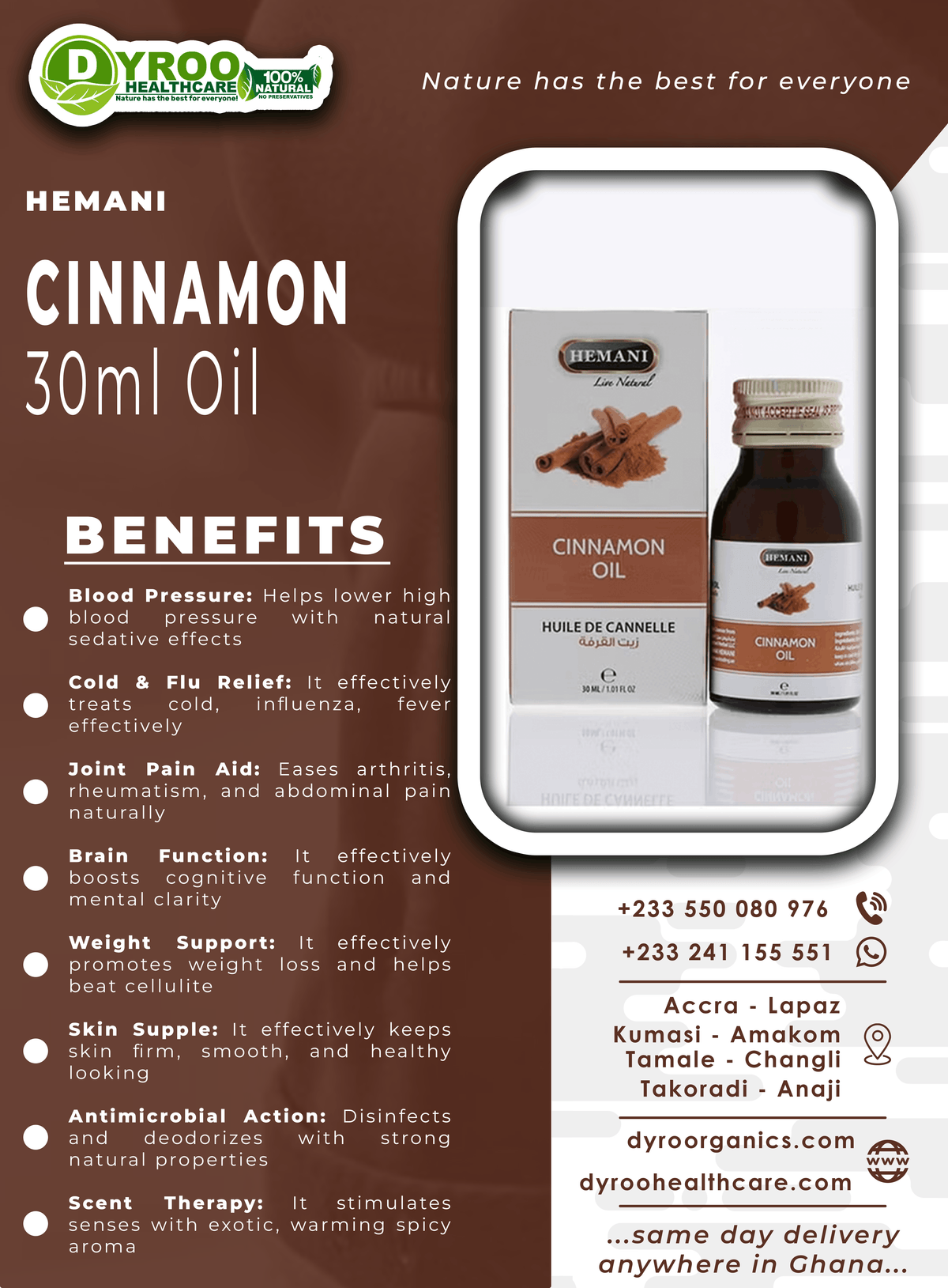 Hemani Cinnamon Oil Benefits