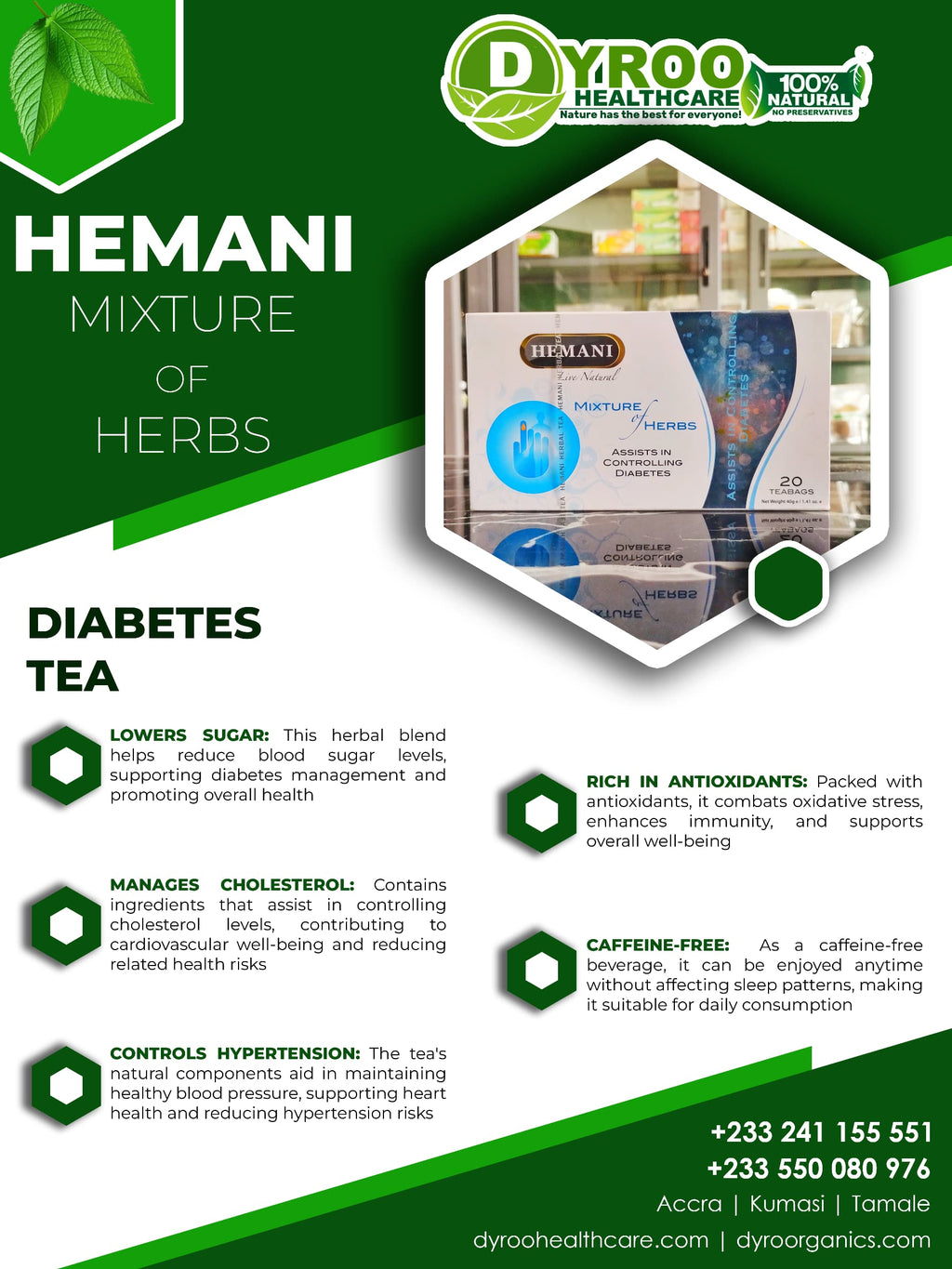 Hemani Mixture of Herbs Diabetes Tea