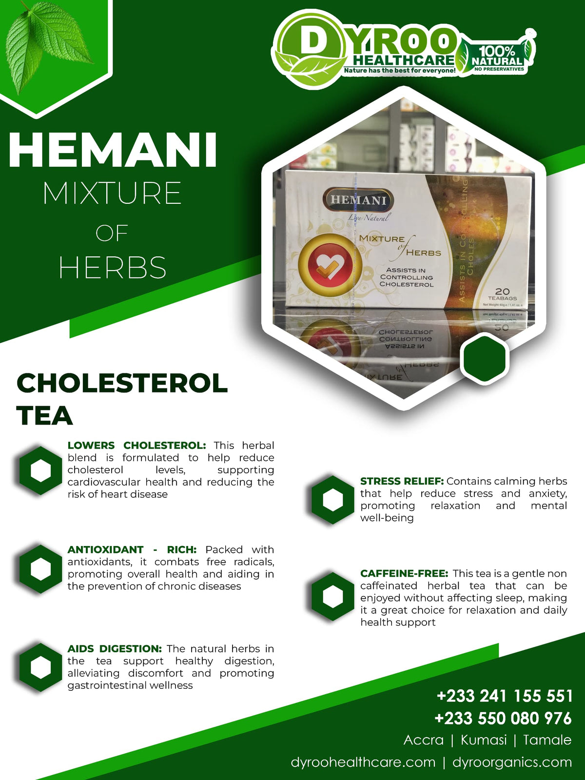 Hemani Mixture of Herbs Cholesterol Tea
