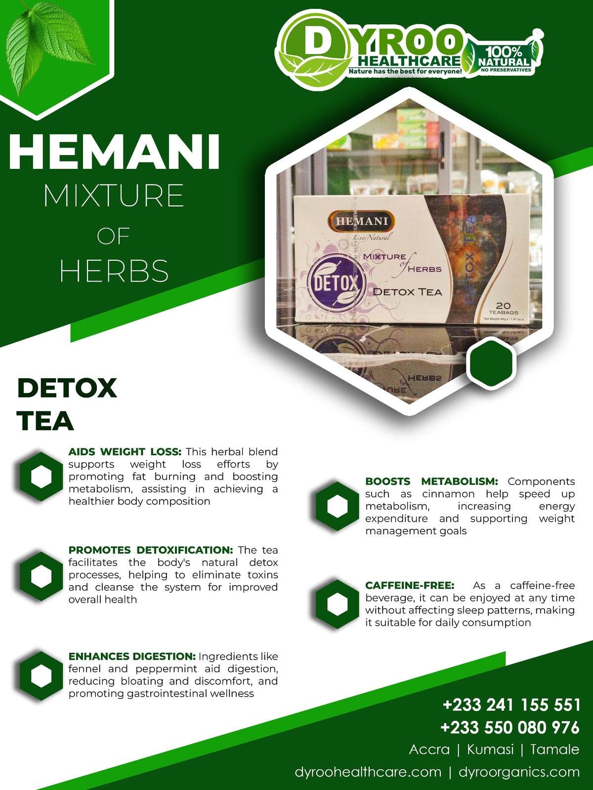 Hemani Mixture of Herbs Detox Tea