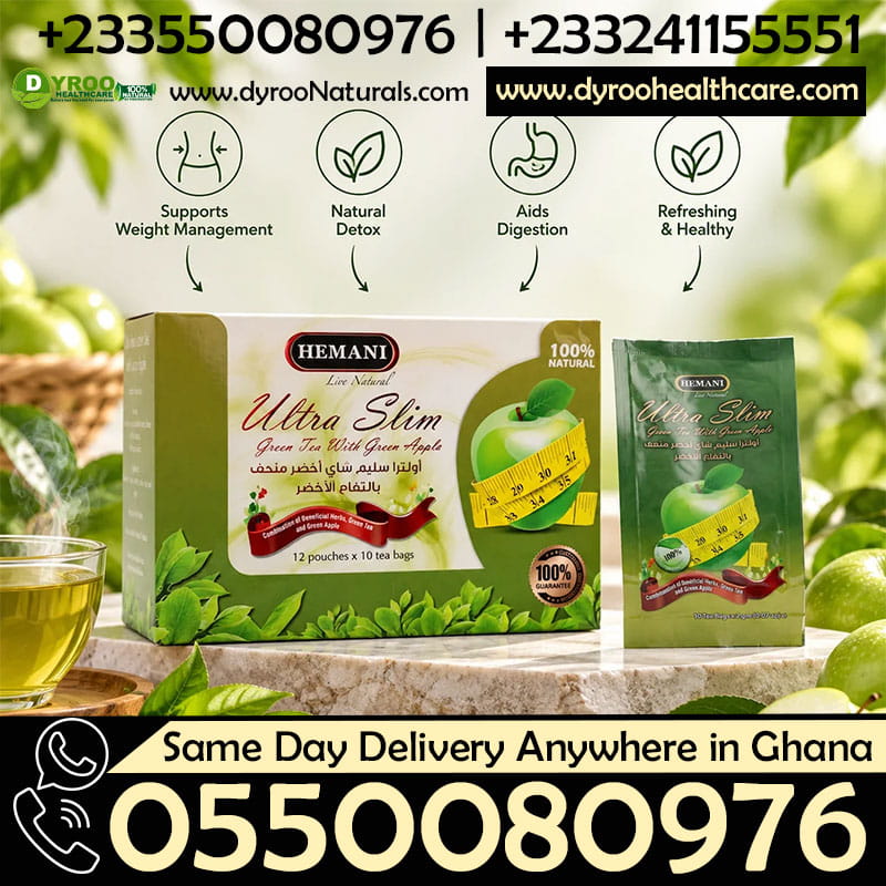Hemani Ultra Slim Green Tea with Green Apple Ghana
