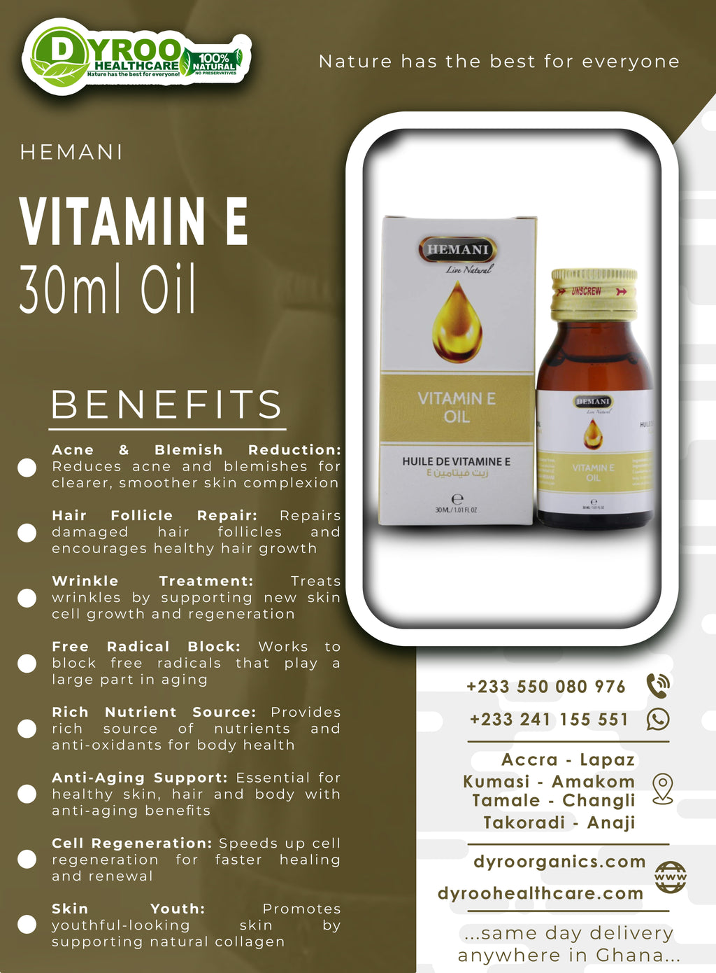 Hemani Vitamin E Oil 30ml