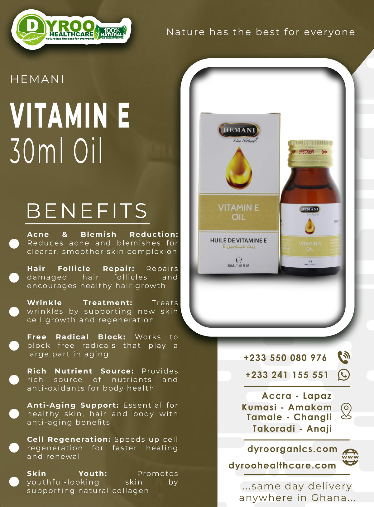 Hemani Vitamin E Oil 30ml
