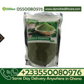 Organic Moringa powder by Dyroo Naturals, 200g, in a clear jar with a green label, showcasing the vibrant green powder inside.