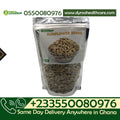 Raw organic sunflower seeds from Dyroo Naturals in a 200-gram package, displayed in a clear bowl with some seeds spilled around.