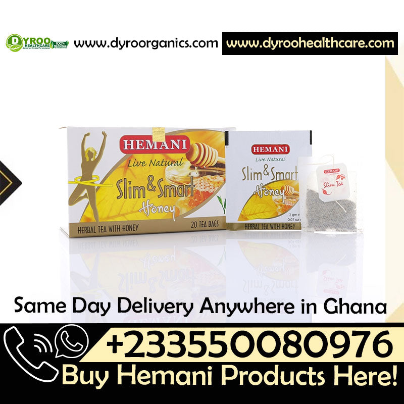 Dyroo Naturals Slim & Smart Herbal Honey Flavor Tea in a 20 tea bag box, featuring herbal ingredients and honey flavor.