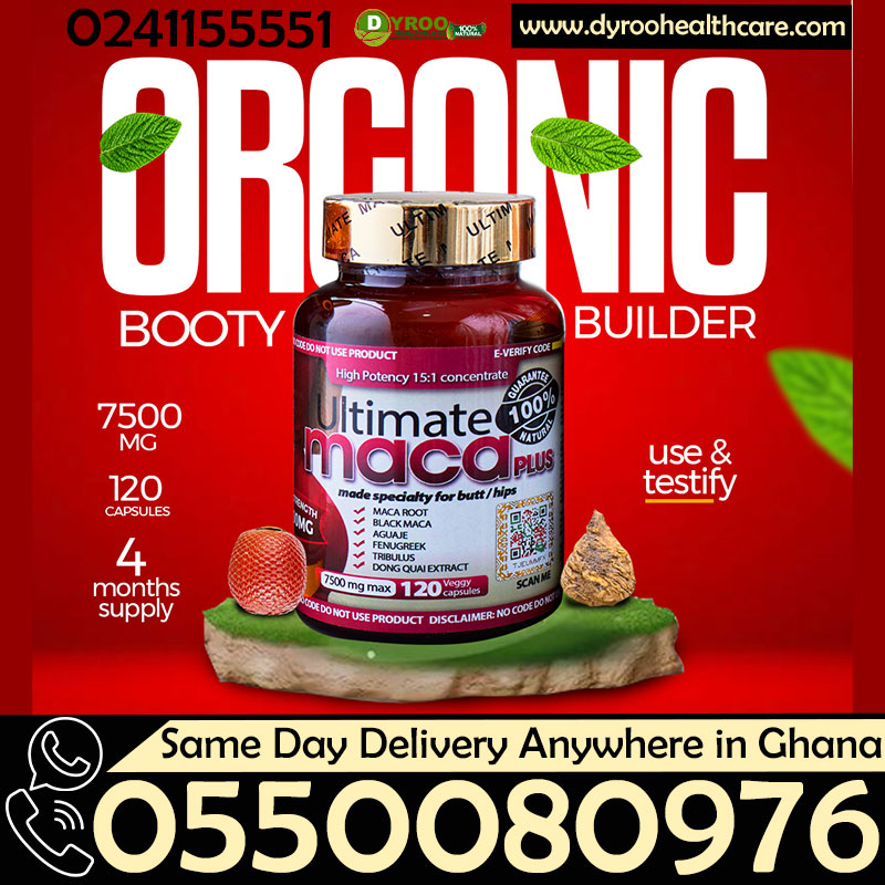 Dyroo Naturals Ultimate Maca Pills bottle with supplement capsules on a white background.