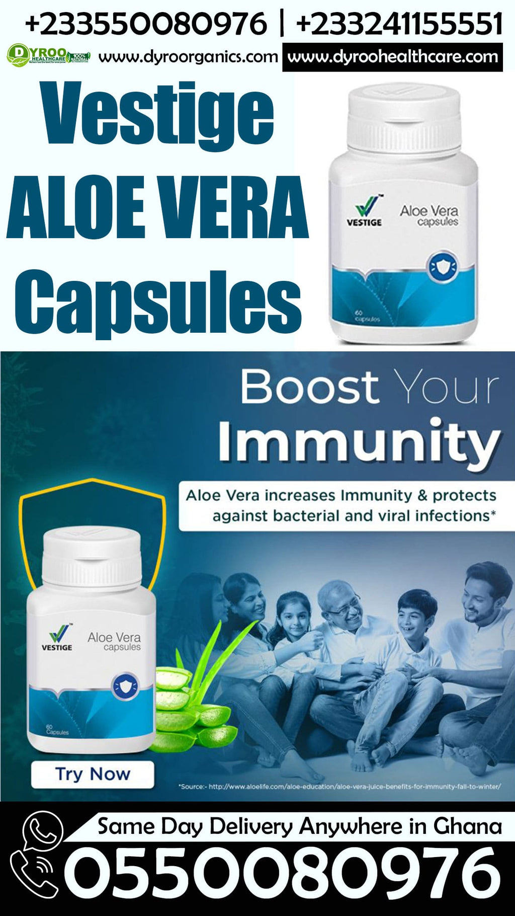 Vestige Aloe Vera Capsules Tamale
