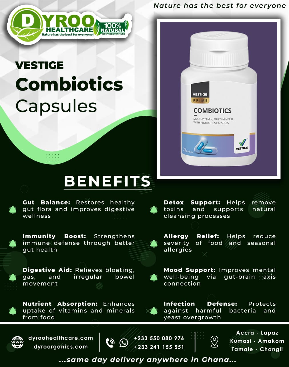 Vestige Combiotics Capsules Benefits