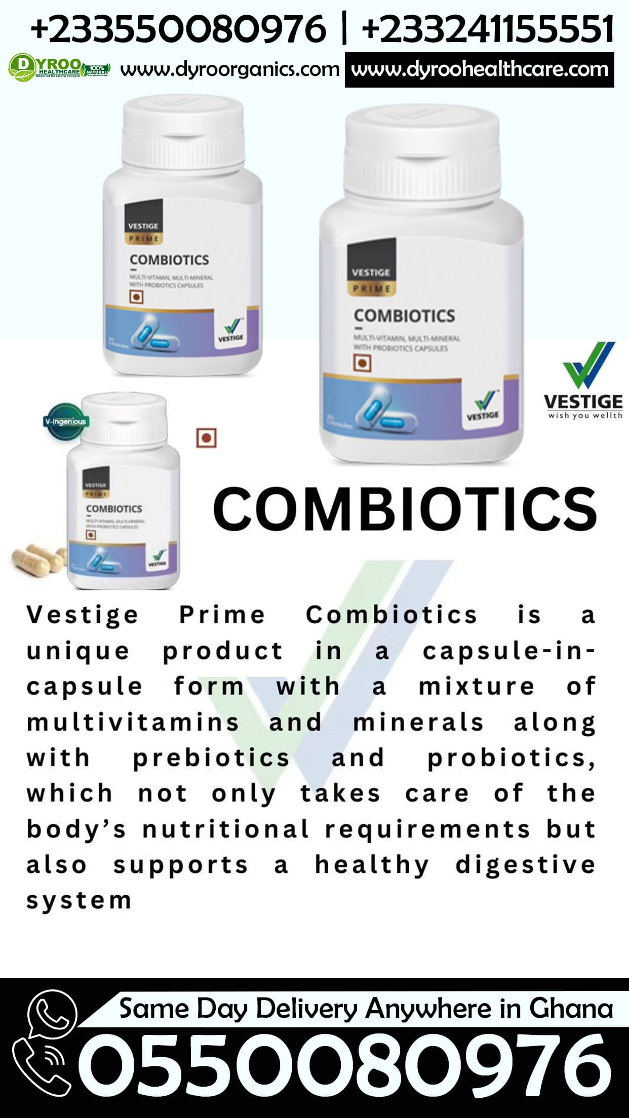 Vestige Combiotics Capsules Tamale