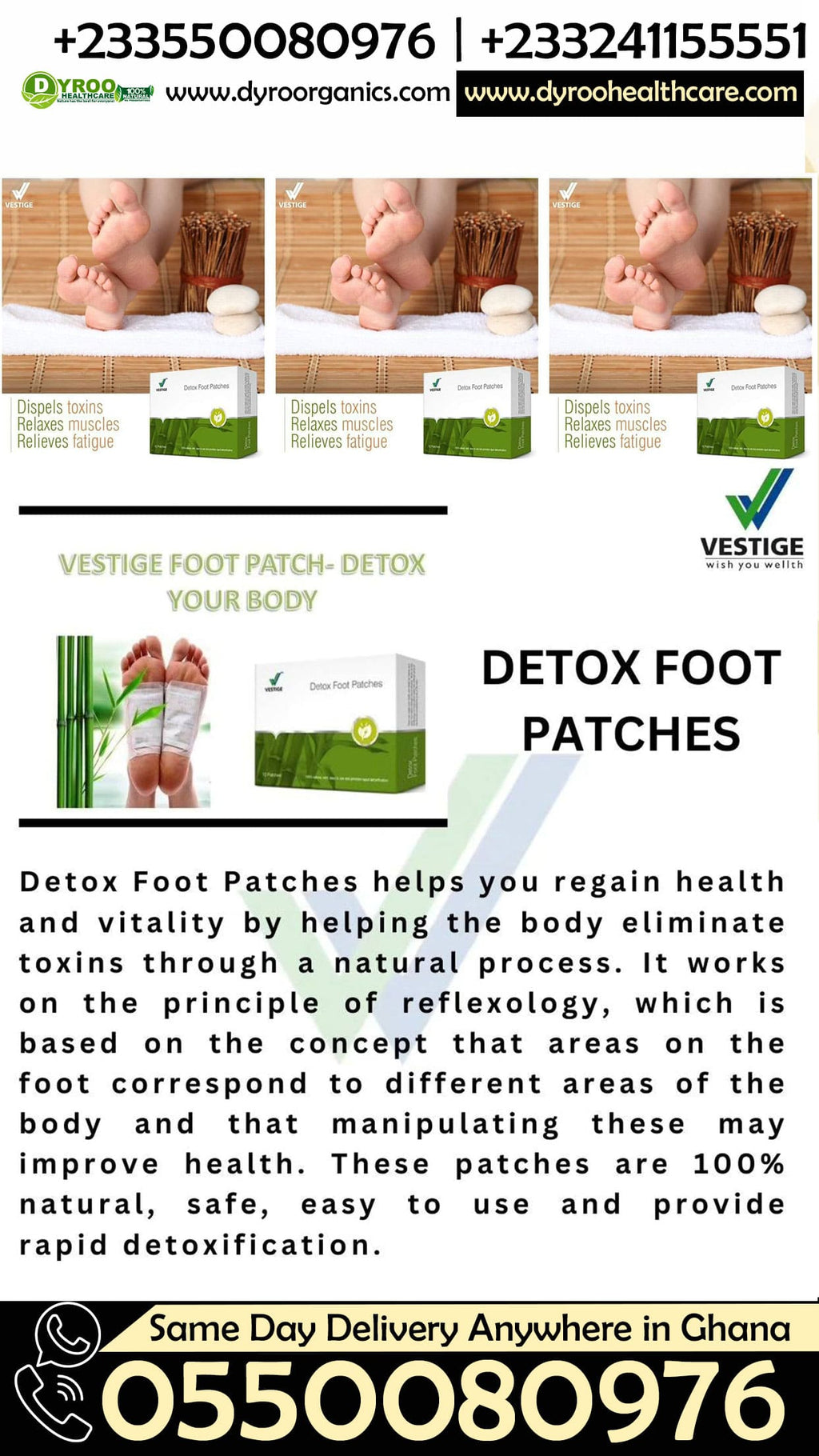 Vestige Detox Foot Patch Tamale