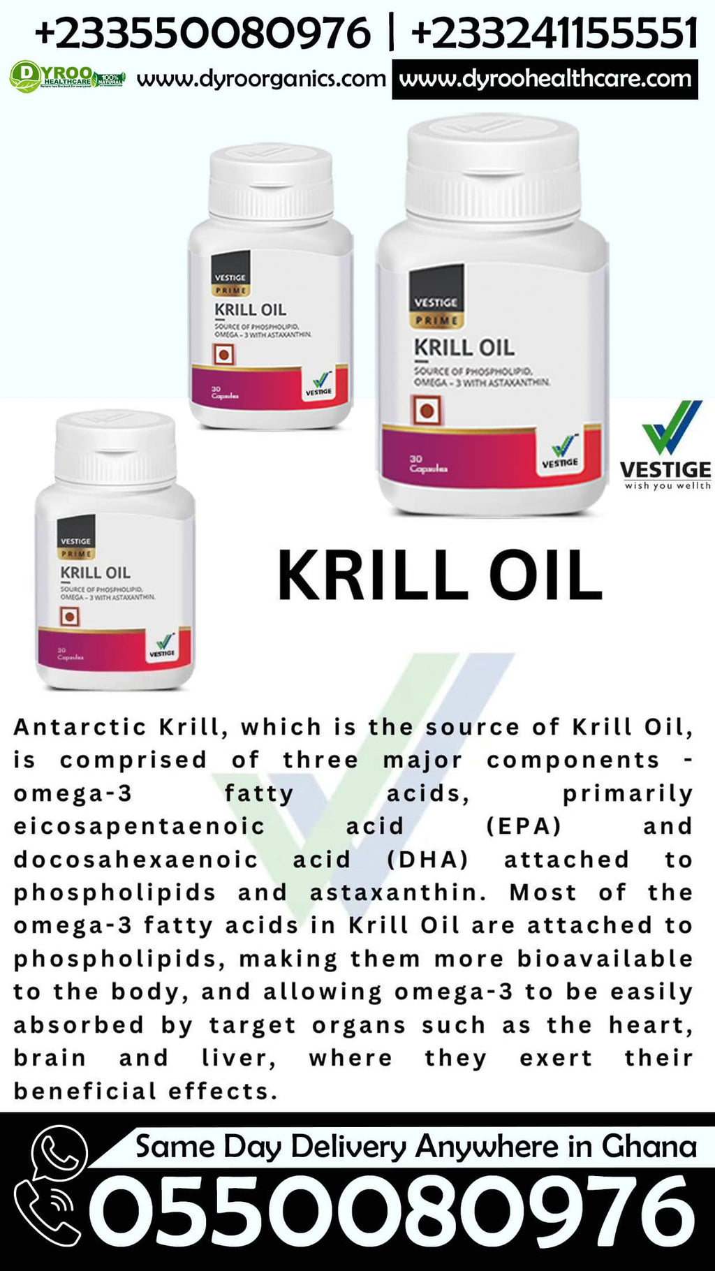 Vestige Krill Oil Capsules Takoradi
