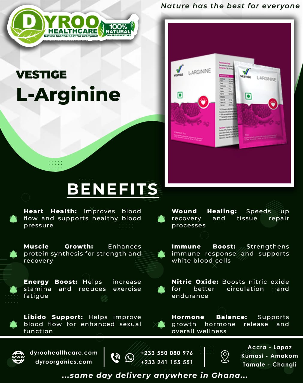 Vestige L-arginine Benefits