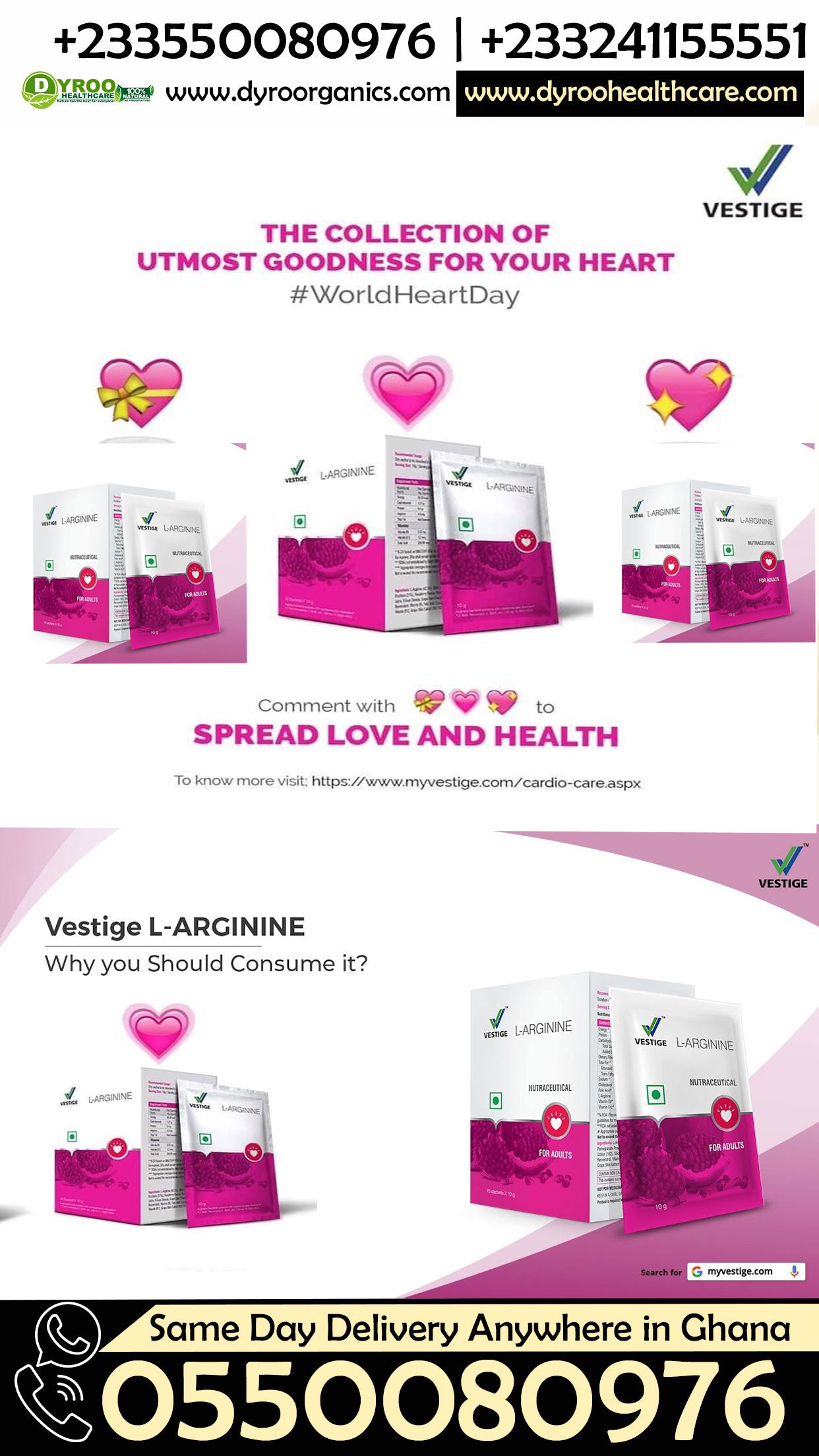 Vestige L-arginine in Ghana
