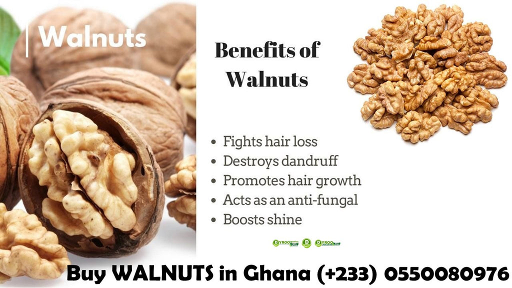 Raw organic walnuts from Dyroo Naturals, showing their textured shells and fresh nut interior for healthy snacking.