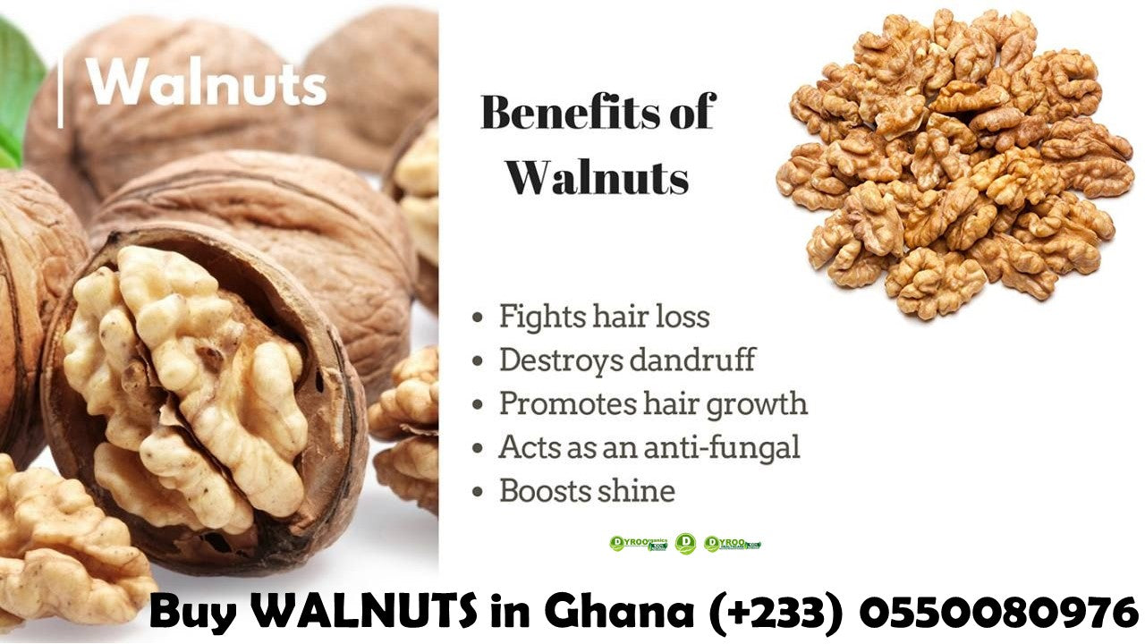 Raw organic walnuts from Dyroo Naturals, showing their textured shells and fresh nut interior for healthy snacking.