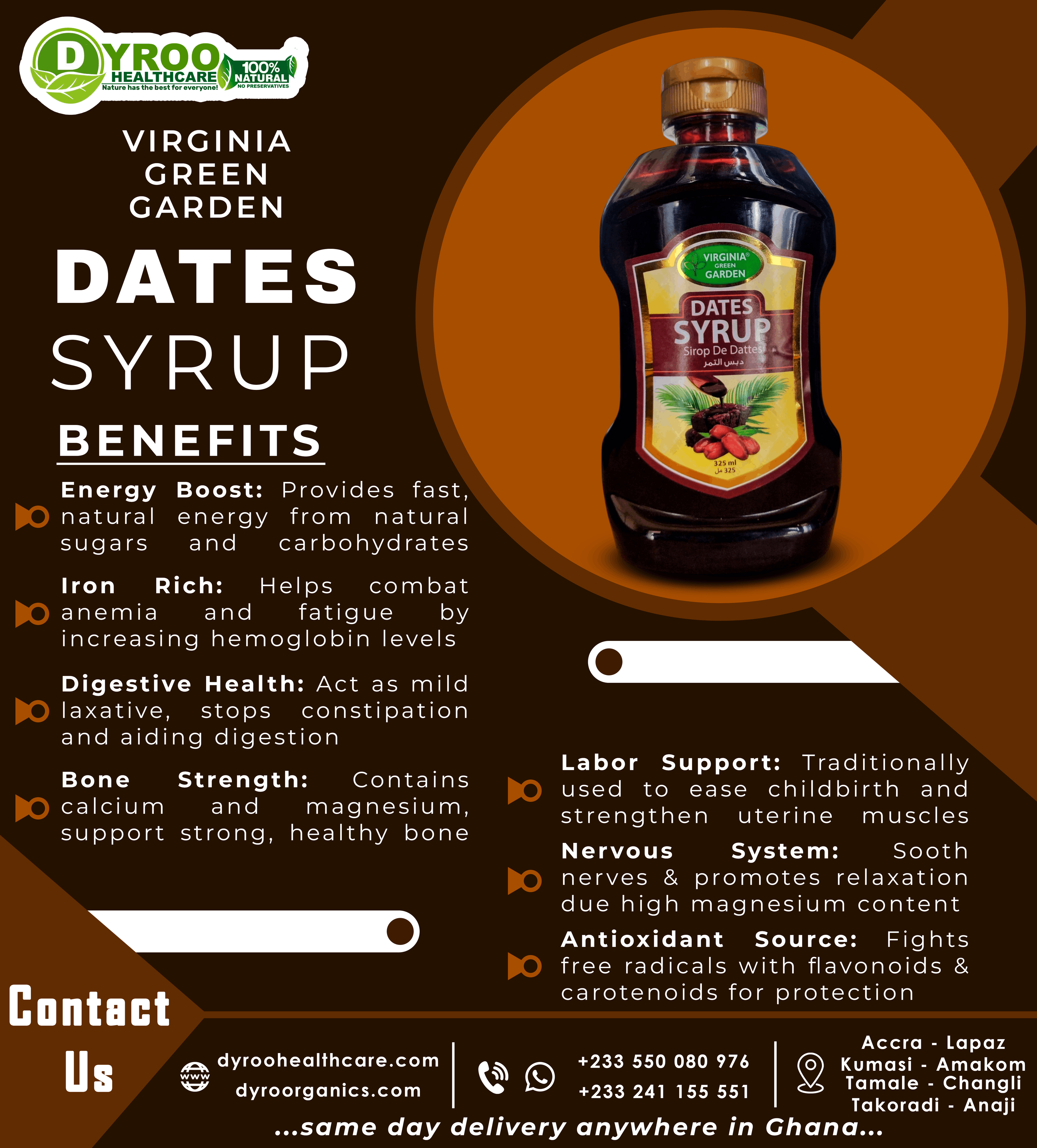 Where to Get Buy Virginia Green Garden Dates Syrup In Ghana