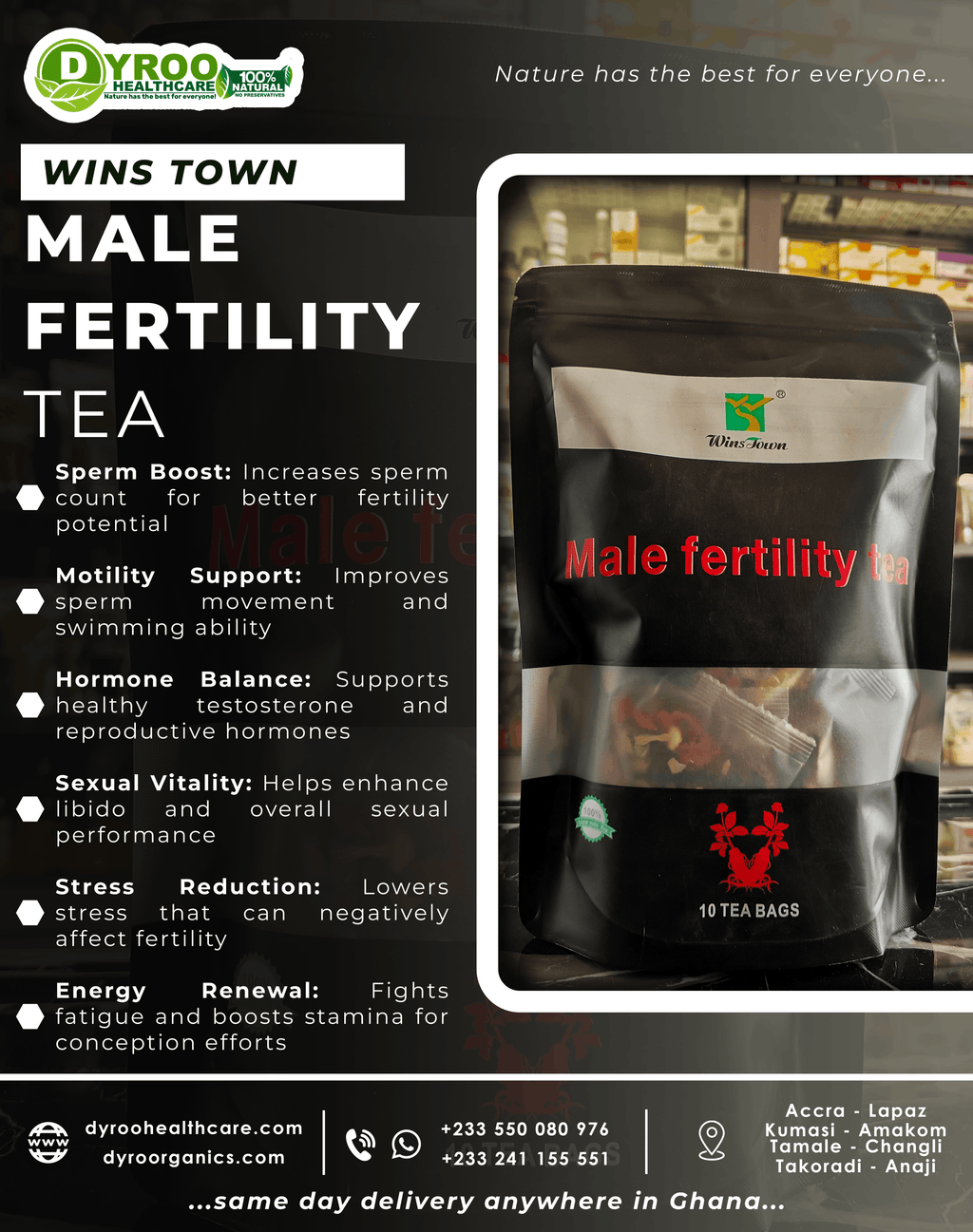 Wins Town Male Fertility Tea Benefits