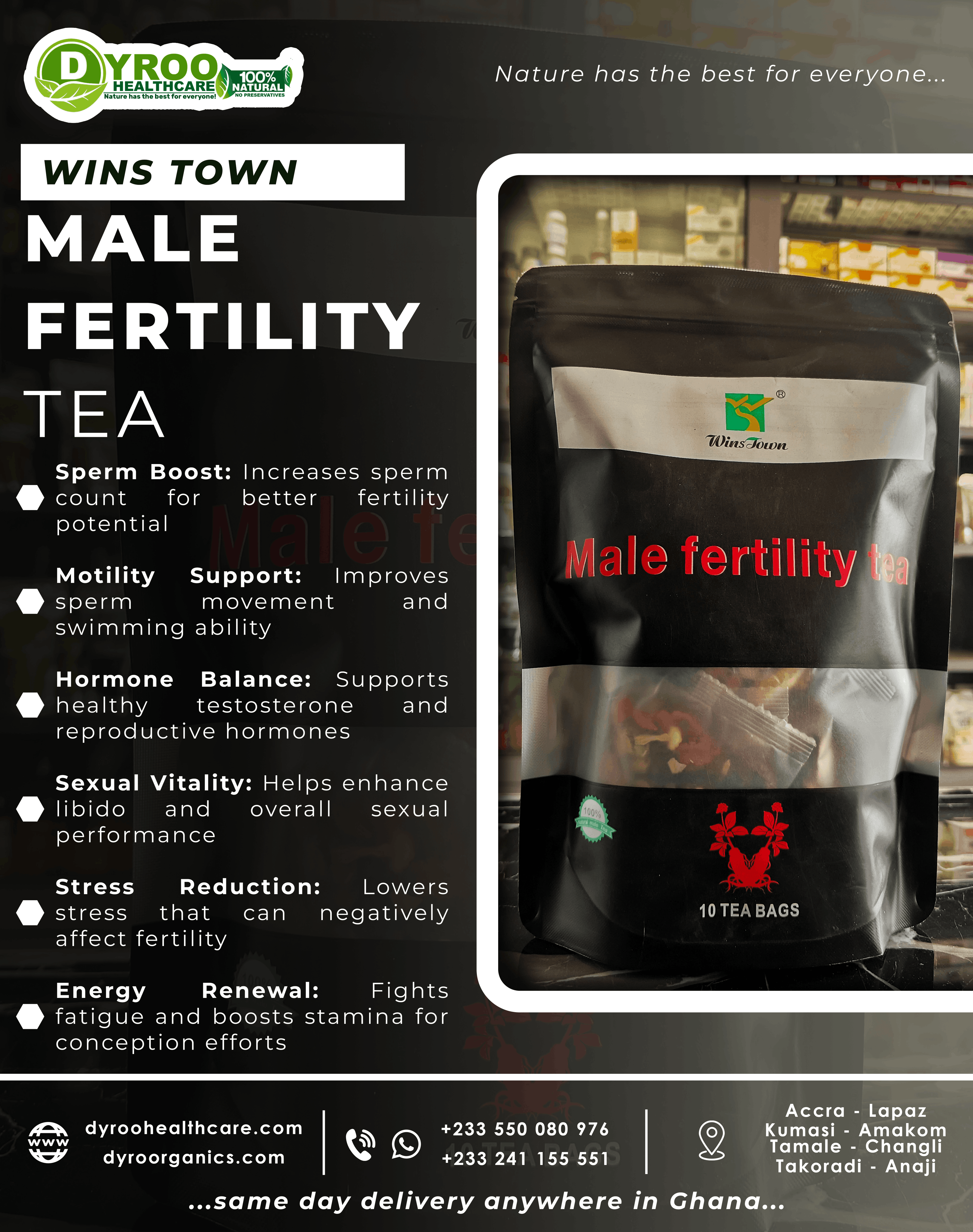 Wins Town Male Fertility Tea Benefits